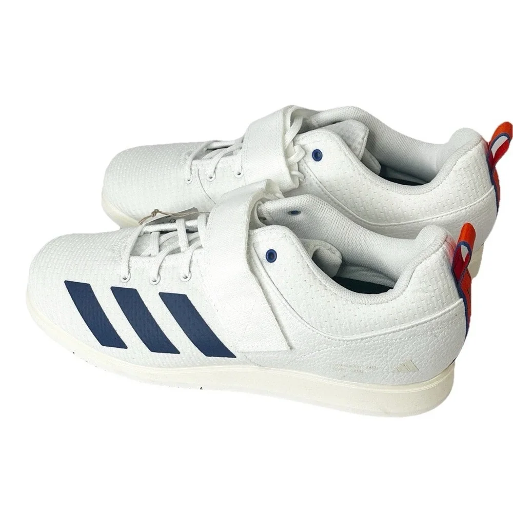 Adidas Men's Powerlift 5 Weightlifting Trainer Shoes Size 12 White Navy JP9878